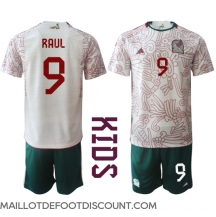 Maillot de football Réplique Mexique Raul Jimenez #9 Extérieur Enfant Mondial 2022 Manche Courte (+ Pantalon court)