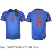 Maillot de football Réplique Pays-Bas Cody Gakpo #8 Extérieur Mondial 2022 Manche Courte