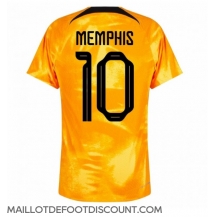 Maillot de football Réplique Pays-Bas Memphis Depay #10 Domicile Mondial 2022 Manche Courte