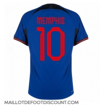 Maillot de football Réplique Pays-Bas Memphis Depay #10 Extérieur Mondial 2022 Manche Courte