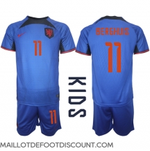 Maillot de football Réplique Pays-Bas Steven Berghuis #11 Extérieur Enfant Mondial 2022 Manche Courte (+ Pantalon court)