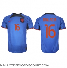 Maillot de football Réplique Pays-Bas Tyrell Malacia #16 Extérieur Mondial 2022 Manche Courte