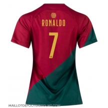Maillot de football Réplique le Portugal Cristiano Ronaldo #7 Domicile Femme Mondial 2022 Manche Courte
