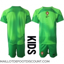 Maillot de football Réplique le Portugal Gardien de but Domicile Enfant Mondial 2022 Manche Courte (+ Pantalon court)