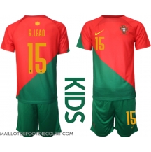 Maillot de football Réplique le Portugal Rafael Leao #15 Domicile Enfant Mondial 2022 Manche Courte (+ Pantalon court)
