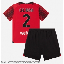 Maillot de football Réplique AC Milan Davide Calabria #2 Domicile Enfant 2023-24 Manche Courte (+ Pantalon court)