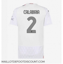 Maillot de football Réplique AC Milan Davide Calabria #2 Extérieur Femme 2023-24 Manche Courte