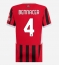Maillot de football Réplique AC Milan Ismael Bennacer #4 Domicile Femme 2024-25 Manche Courte