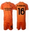 Maillot de football Réplique AC Milan Mike Maignan #16 Gardien de but Extérieur Enfant 2024-25 Manche Courte (+ Pantalon court)