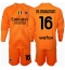 Maillot de football Réplique AC Milan Mike Maignan #16 Gardien de but Extérieur Enfant 2024-25 Manche Longue (+ Pantalon court)