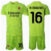 Maillot de football Réplique AC Milan Mike Maignan #16 Gardien de but Troisième Enfant 2024-25 Manche Courte (+ Pantalon court)