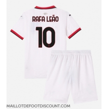 Maillot de football Réplique AC Milan Rafael Leao #10 Extérieur Enfant 2024-25 Manche Courte (+ Pantalon court)
