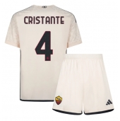 Maillot de football Réplique AS Roma Bryan Cristante #4 Extérieur Enfant 2023-24 Manche Courte (+ Pantalon court)