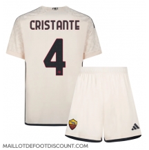 Maillot de football Réplique AS Roma Bryan Cristante #4 Extérieur Enfant 2023-24 Manche Courte (+ Pantalon court)