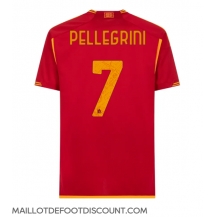 Maillot de football Réplique AS Roma Lorenzo Pellegrini #7 Domicile 2023-24 Manche Courte