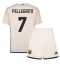 Maillot de football Réplique AS Roma Lorenzo Pellegrini #7 Extérieur Enfant 2023-24 Manche Courte (+ Pantalon court)