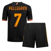Maillot de football Réplique AS Roma Lorenzo Pellegrini #7 Troisième Enfant 2023-24 Manche Courte (+ Pantalon court)