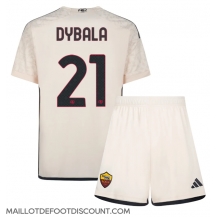 Maillot de football Réplique AS Roma Paulo Dybala #21 Extérieur Enfant 2023-24 Manche Courte (+ Pantalon court)