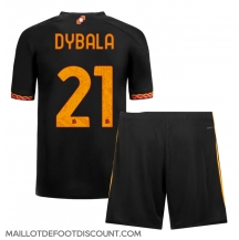 Maillot de football Réplique AS Roma Paulo Dybala #21 Troisième Enfant 2023-24 Manche Courte (+ Pantalon court)