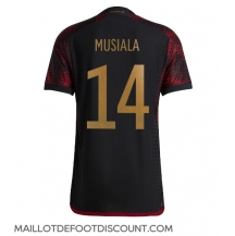 Maillot de football Réplique Allemagne Jamal Musiala #14 Extérieur Mondial 2022 Manche Courte
