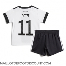 Maillot de football Réplique Allemagne Mario Gotze #11 Domicile Enfant Mondial 2022 Manche Courte (+ Pantalon court)