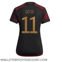 Maillot de football Réplique Allemagne Mario Gotze #11 Extérieur Femme Mondial 2022 Manche Courte