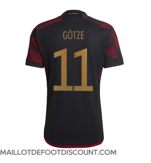 Maillot de football Réplique Allemagne Mario Gotze #11 Extérieur Mondial 2022 Manche Courte