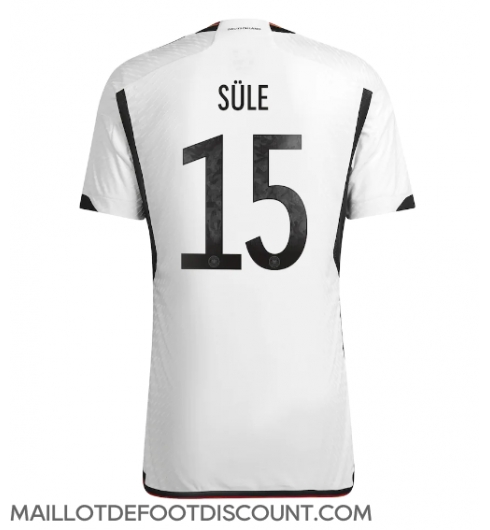 Maillot de football Réplique Allemagne Niklas Sule #15 Domicile Mondial 2022 Manche Courte