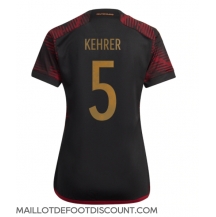 Maillot de football Réplique Allemagne Thilo Kehrer #5 Extérieur Femme Mondial 2022 Manche Courte