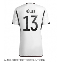 Maillot de football Réplique Allemagne Thomas Muller #13 Domicile Mondial 2022 Manche Courte