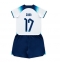 Maillot de football Réplique Angleterre Bukayo Saka #17 Domicile Enfant Mondial 2022 Manche Courte (+ Pantalon court)