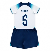 Maillot de football Réplique Angleterre John Stones #5 Domicile Enfant Mondial 2022 Manche Courte (+ Pantalon court)