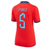 Maillot de football Réplique Angleterre John Stones #5 Extérieur Femme Mondial 2022 Manche Courte