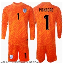 Maillot de football Réplique Angleterre Jordan Pickford #1 Gardien de but Domicile Enfant Europe 2024 Manche Longue (+ Pantalon court)