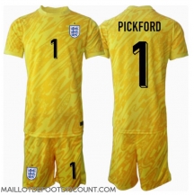 Maillot de football Réplique Angleterre Jordan Pickford #1 Gardien de but Extérieur Enfant Europe 2024 Manche Courte (+ Pantalon court)