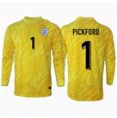 Maillot de football Réplique Angleterre Jordan Pickford #1 Gardien de but Extérieur Europe 2024 Manche Longue