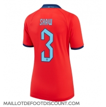Maillot de football Réplique Angleterre Luke Shaw #3 Extérieur Femme Mondial 2022 Manche Courte