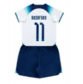 Maillot de football Réplique Angleterre Marcus Rashford #11 Domicile Enfant Mondial 2022 Manche Courte (+ Pantalon court)