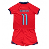Maillot de football Réplique Angleterre Marcus Rashford #11 Extérieur Enfant Mondial 2022 Manche Courte (+ Pantalon court)