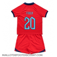 Maillot de football Réplique Angleterre Phil Foden #20 Extérieur Enfant Mondial 2022 Manche Courte (+ Pantalon court)