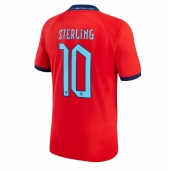 Maillot de football Réplique Angleterre Raheem Sterling #10 Extérieur Mondial 2022 Manche Courte