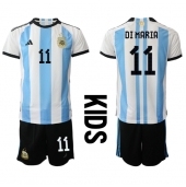 Maillot de football Réplique Argentine Angel Di Maria #11 Domicile Enfant Mondial 2022 Manche Courte (+ Pantalon court)