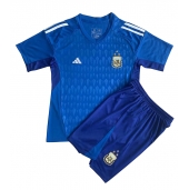 Maillot de football Réplique Argentine Gardien de but Extérieur Enfant Mondial 2022 Manche Courte (+ Pantalon court)