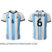Maillot de football Réplique Argentine German Pezzella #6 Domicile Mondial 2022 Manche Courte