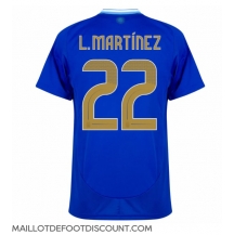 Maillot de football Réplique Argentine Lautaro Martinez #22 Extérieur Copa America 2024 Manche Courte