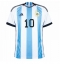 Maillot de football Réplique Argentine Lionel Messi #10 Domicile Mondial 2022 Manche Courte