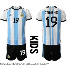 Maillot de football Réplique Argentine Nicolas Otamendi #19 Domicile Enfant Mondial 2022 Manche Courte (+ Pantalon court)