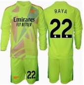 Maillot de football Réplique Arsenal David Raya #22 Gardien de but Domicile Enfant 2024-25 Manche Longue (+ Pantalon court)