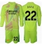 Maillot de football Réplique Arsenal David Raya #22 Gardien de but Domicile Enfant 2024-25 Manche Longue (+ Pantalon court)