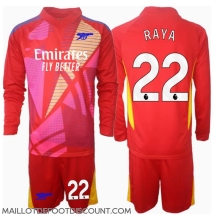 Maillot de football Réplique Arsenal David Raya #22 Gardien de but Extérieur Enfant 2024-25 Manche Longue (+ Pantalon court)